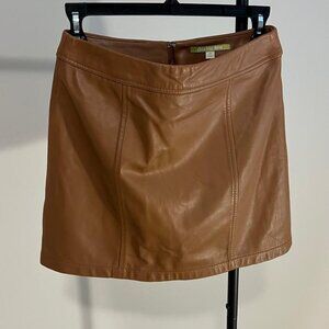 Brown Leather Gianni Bini Skirt